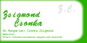 zsigmond csonka business card